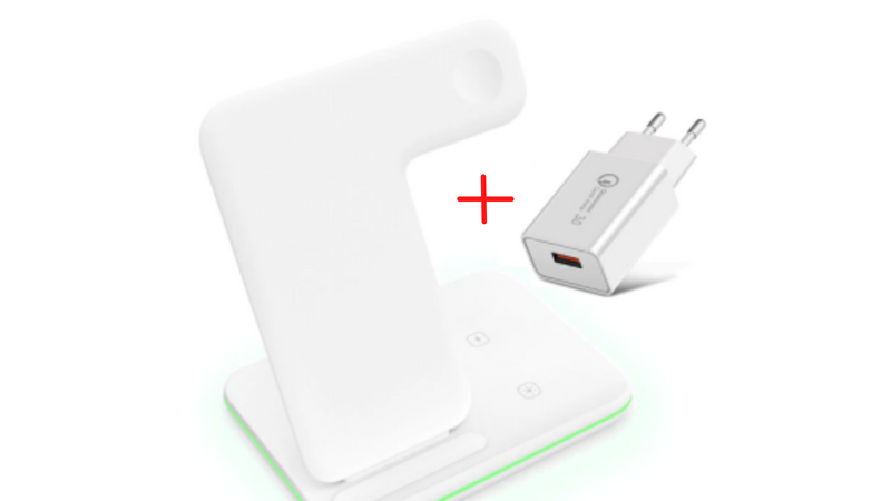 Carregador Sem Fio - Smart Hub 3 em 1